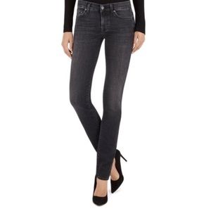 7 For All Mankind Roxanne Black Mid Rise Jeans 27‎